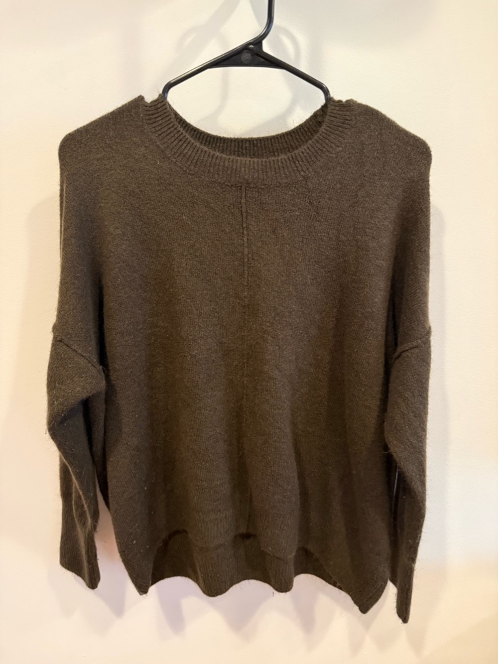 Vince Camuto Dark Brown Scoop Neck Sweater